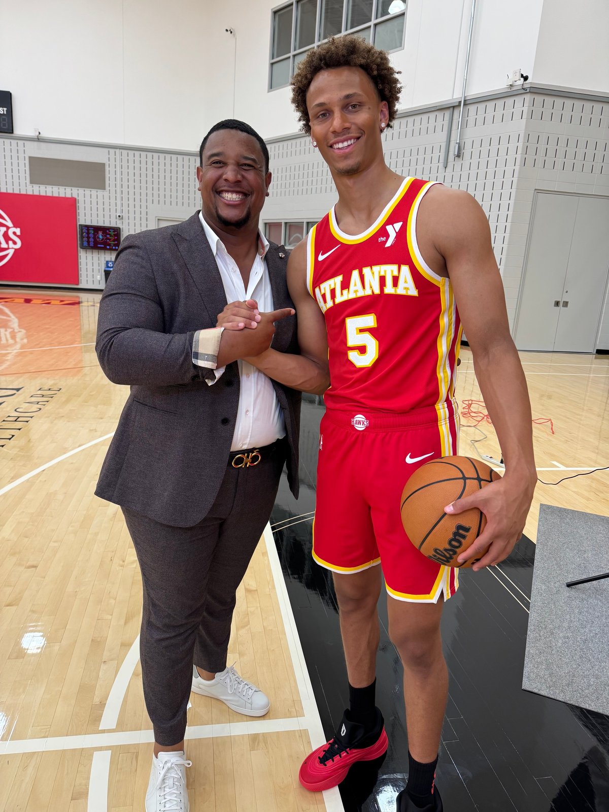 CDLC Exotics Founder with Dyson Daniels at Atlanta Hawks training facility